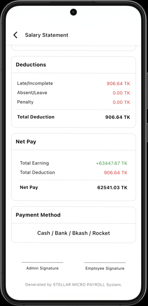 Salary pay slip